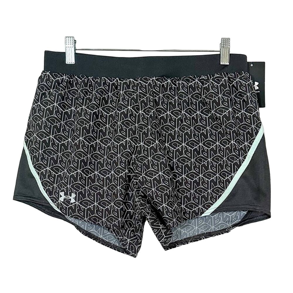 NEW with tags Under Armour Mileage 2.0 Black Printed Running Shorts Size Medium